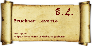 Bruckner Levente névjegykártya