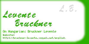 levente bruckner business card